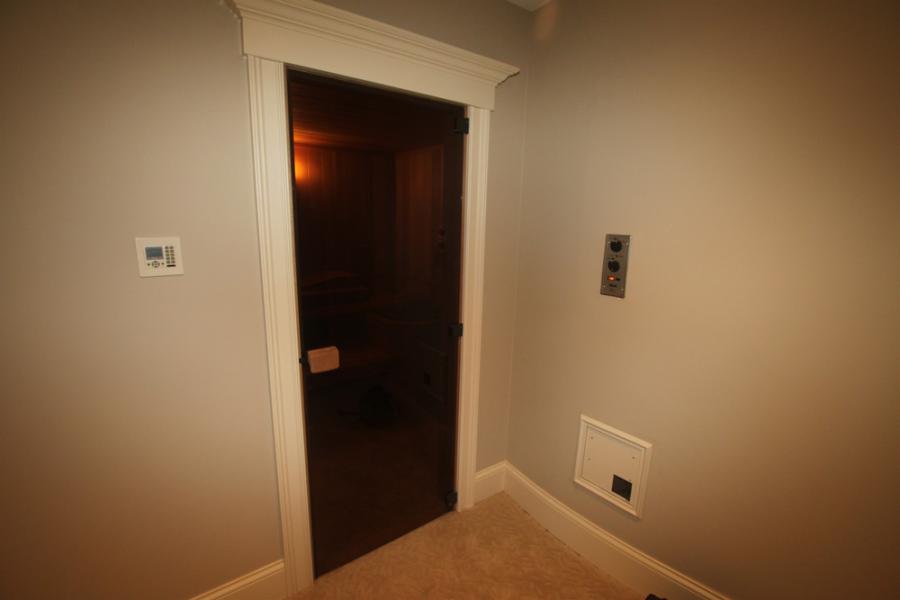 Nicely Framed Home Sauna Room Door